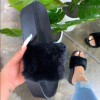 Casual fur all-in-one thick-soled slippers flat tie-dye women's shoes and fur shoes batch