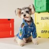 Dog clothes autumn and winter thin bright piece denim coat Teddy Chenery coquiffa dobby bear pet clothes