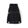 New dog clothes, flashy denim vest, autumn and winter plush punk cat clothes