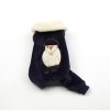 Factory direct sales new dog clothing corduroy owl print cat clothes autumn and winter plus velvet pet clothes	