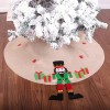 Santa Claus Christmas Tree Skirt non-woven holiday decoration white walnut soldier apron decoration