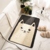 Cartoon flocking doormat household bedroom toilet doormat bathroom non slip doormat