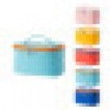 Counter gift leather PU portable zipper cosmetic bag cosmetic box storage hand wash bag customizable