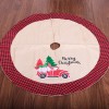 Christmas Tree Skirt Red Plaid Christmas tree root decoration Christmas tree decoration apron doll car Tree Skirt