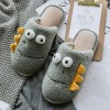 Cotton slippers female big eyes cute autumn and winter plush home warmth household cotton slippers winter male indoor couple non-slip
