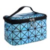 European and American fashion Lingge 3D laser Pu folding cosmetic bag portable travel handbag waterproof storage wash bag
