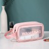 Cosmetic bag custom made in wind transparent PVC wash bag large capacity portable travel waterproof Pu portable storage bag