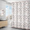 Polyester shower curtain leaves digital printing shower curtain creative shower curtain