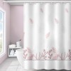 Polyester shower curtain leaves digital printing shower curtain creative shower curtain