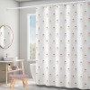 Polyester shower curtain leaves digital printing shower curtain creative shower curtain