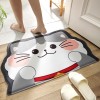 Cartoon flannel shape home entry floor mat household toilet door water absorption anti-skid bathroom mat