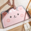 Cartoon flannel shape home entry floor mat household toilet door water absorption anti-skid bathroom mat