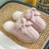 Musa Japanese cute plush couples home slippers female indoor and outdoor slippers thick warm men's slippers
