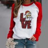 Fd160 Womens 2021 Christmas casual top printed Christmas day long sleeve T-shirt Womens