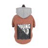 New pet clothing dog autumn and winter two-legged hooded sweater small dog plus velvet clothes wholesale in stock	