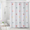 Waterproof and mould proof thickened polyester shower curtain digital printing shower curtain bathroom partition hanging curtain shower curtain cloth