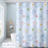 Waterproof and mould proof thickened polyester shower curtain digital printing shower curtain bathroom partition hanging curtain shower curtain cloth