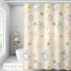 Waterproof and mould proof thickened polyester shower curtain digital printing shower curtain bathroom partition hanging curtain shower curtain cloth