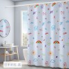 Waterproof and mould proof thickened polyester shower curtain digital printing shower curtain bathroom partition hanging curtain shower curtain cloth