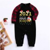 On0830 2021 European and American leisure home clothes long sleeve printed christmas baby two piece set