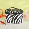 Women's large capacity waterproof cosmetic bag European and American personalized leopard Zebra Print storage bag Pu handbag