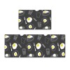 Black durable non slip floor mat leather kitchen floor mat wash free oil proof Waterproof PVC floor mat
