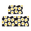 Black durable non slip floor mat leather kitchen floor mat wash free oil proof Waterproof PVC floor mat
