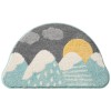Small fresh semicircle household floor mat at the entrance bathroom non slip mat at the entrance household toilet water absorbent mat