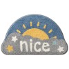 Small fresh semicircle household floor mat at the entrance bathroom non slip mat at the entrance household toilet water absorbent mat
