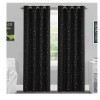 Environmental protection thickened shading curtain cloth heat insulation ring Star printing children's bedroom finished curtain