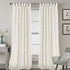 Linen blended semi transparent curtain cloth living room bedroom hanging curtain solid color light luxury finished fabric curtain window screen