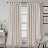 Linen blended semi transparent curtain cloth living room bedroom hanging curtain solid color light luxury finished fabric curtain window screen