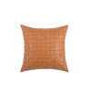 Simple light luxury PU leather pillow cover living room sofa waist pillow back cushion cover model room woven leather pillow
