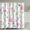 Home shower curtain watercolor flower plant tropical leaf shower curtain set printed Polyester Waterproof Shower Curtain