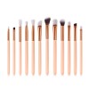 12 eye makeup brush sets, beauty tools, wooden handle, eye shadow brush, portable nylon hair eye shadow brush.