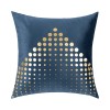 Modern simple gilded flannelette pillow case sofa cushion light luxury model room soft bag bed pillow waist pillow customized