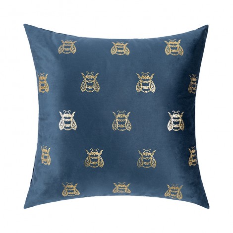 Modern simple gilded flannelette pillow case sofa cushion light luxury model room soft bag bed pillow waist pillow customized