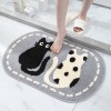 Cartoon cute cat bathroom toilet water absorbent non slip floor mat simple household bedroom door mat