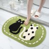 Cartoon cute cat bathroom toilet water absorbent non slip floor mat simple household bedroom door mat