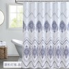 Bathroom curtain waterproof thickened polyester shower curtain European digital shower curtain bathroom partition curtain customization