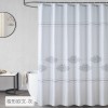 Bathroom curtain waterproof thickened polyester shower curtain European digital shower curtain bathroom partition curtain customization