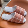 Machine washable Four Seasons Home Furnishing Couple Silent Cotton Slippers Indoor Silent Men and Women Wooden Floor Slippers