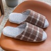 Machine washable Four Seasons Home Furnishing Couple Silent Cotton Slippers Indoor Silent Men and Women Wooden Floor Slippers