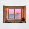 Sea view window background cloth ins wind fresh bedroom bedside dormitory rental transformation home stay decorative wall cloth tapestry
