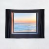 Sea view window background cloth ins wind fresh bedroom bedside dormitory rental transformation home stay decorative wall cloth tapestry