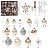 58 pieces / set painted Christmas Ball Set Gift Bag Christmas Tree Pendant Christmas decorations