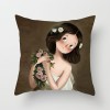 Home pillow case cartoon oil painting Van Gogh Mona Lisa series pillow case