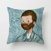 Home pillow case cartoon oil painting Van Gogh Mona Lisa series pillow case