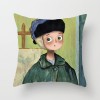 Home pillow case cartoon oil painting Van Gogh Mona Lisa series pillow case