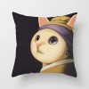 Home pillow case cartoon oil painting Van Gogh Mona Lisa series pillow case